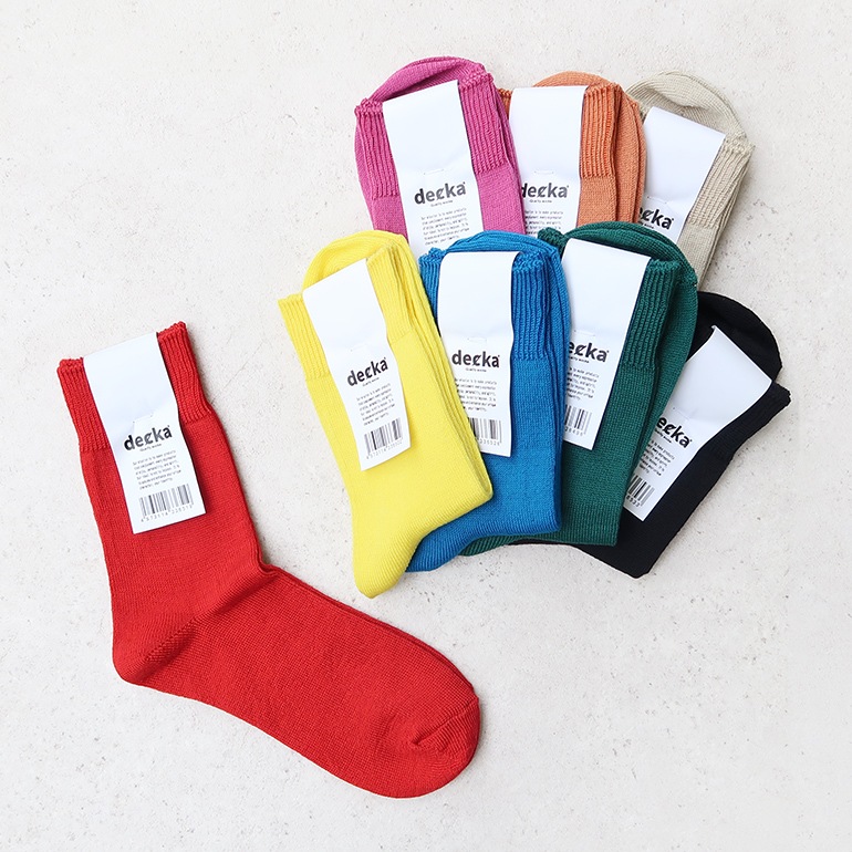 decka quality socks デカクォリティソックス｜Mercerized Socks GIZA Cotton ブルー
