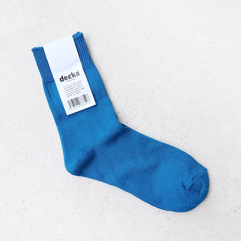 decka quality socks デカクォリティソックス｜Mercerized Socks GIZA Cotton ブルー