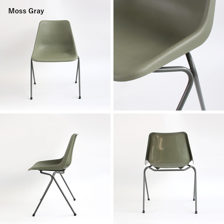 Hille ヒリー｜ROBIN DAY POLYSIDE CHAIR/ダークグレーフレーム (Moss Gray)