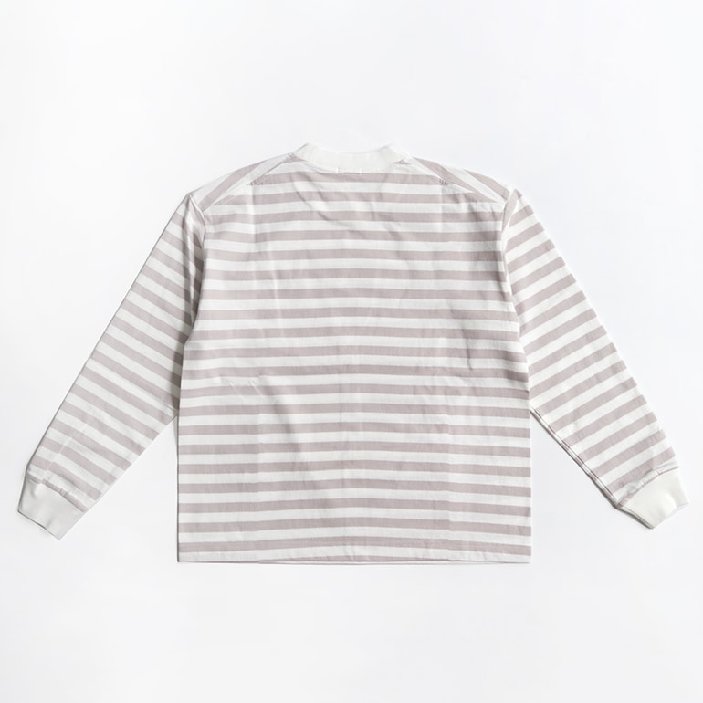 maillot マイヨ｜Tube Border Long-Tee　LIGHT BROWN