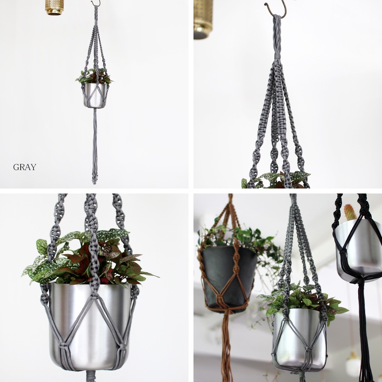 HINODE ヒノデ｜MACRAME SINGLE プラントハンガー【M】