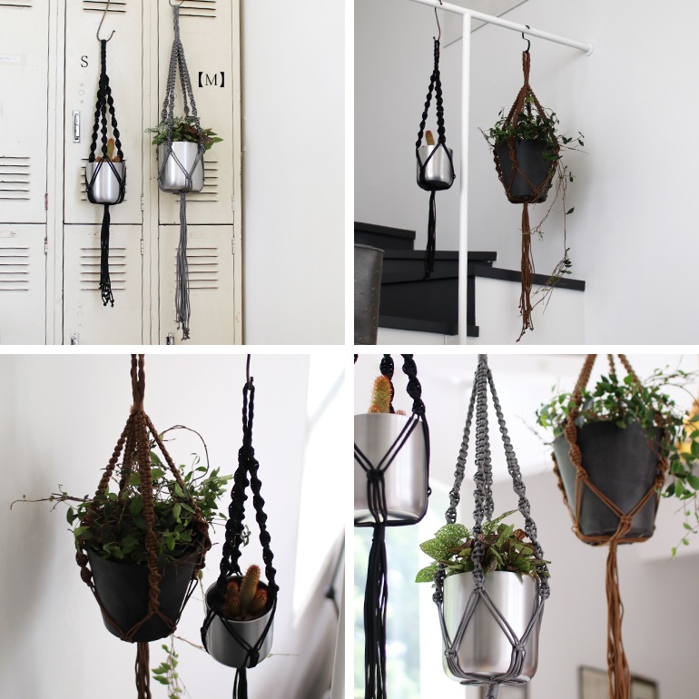 HINODE ヒノデ｜MACRAME SINGLE プラントハンガー【M】