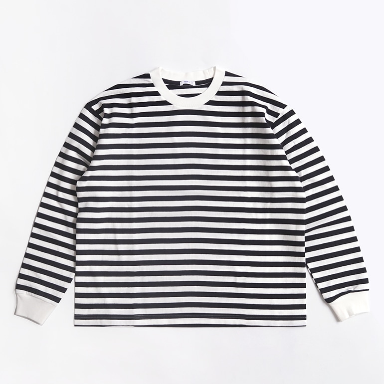maillot マイヨ｜Tube Border Long-Tee　CHARCOAL