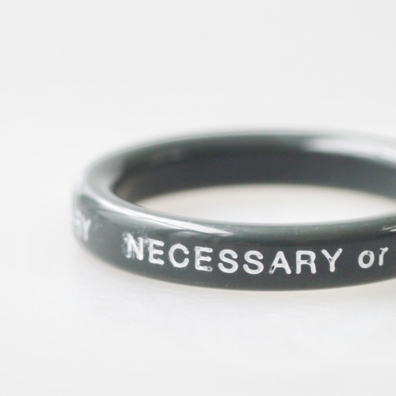 necessary or unnecessary ネセサリー オア アンネセサリー｜BUTTON RING 2　ジェィド