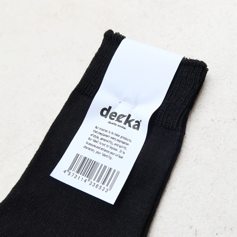 decka quality socks デカクォリティソックス｜Mercerized Socks GIZA Cotton ブラック