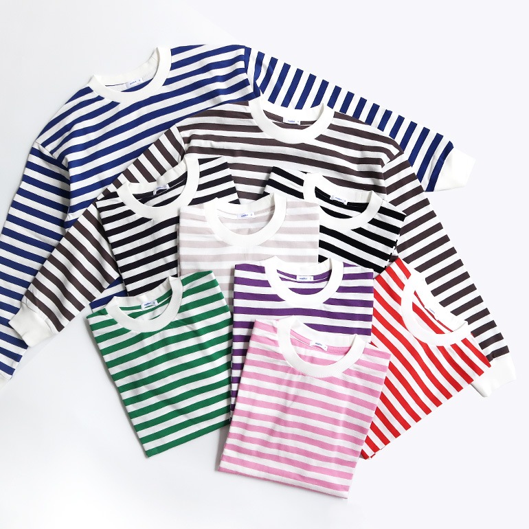【取扱い終了/セール】maillot マイヨ｜Tube Border Long-Tee　BLACK