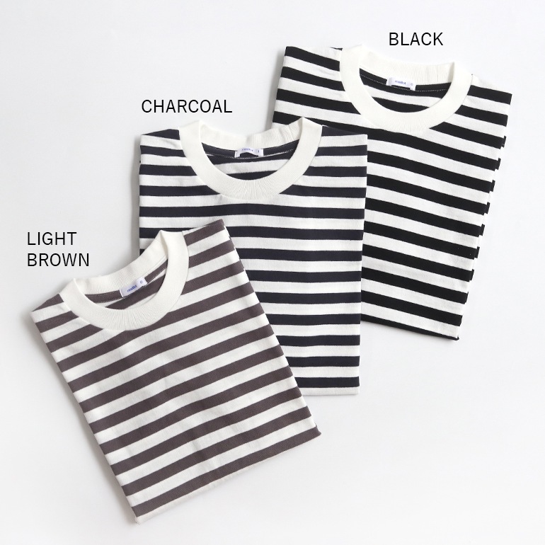 【取扱い終了/セール】maillot マイヨ｜Tube Border Long-Tee　BLACK