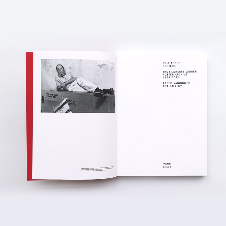 OF & ABOUT POSTERS: THE LAWRENCE WEINER POSTER ARCHIVE (1965-2021) by Lawrence Weiner