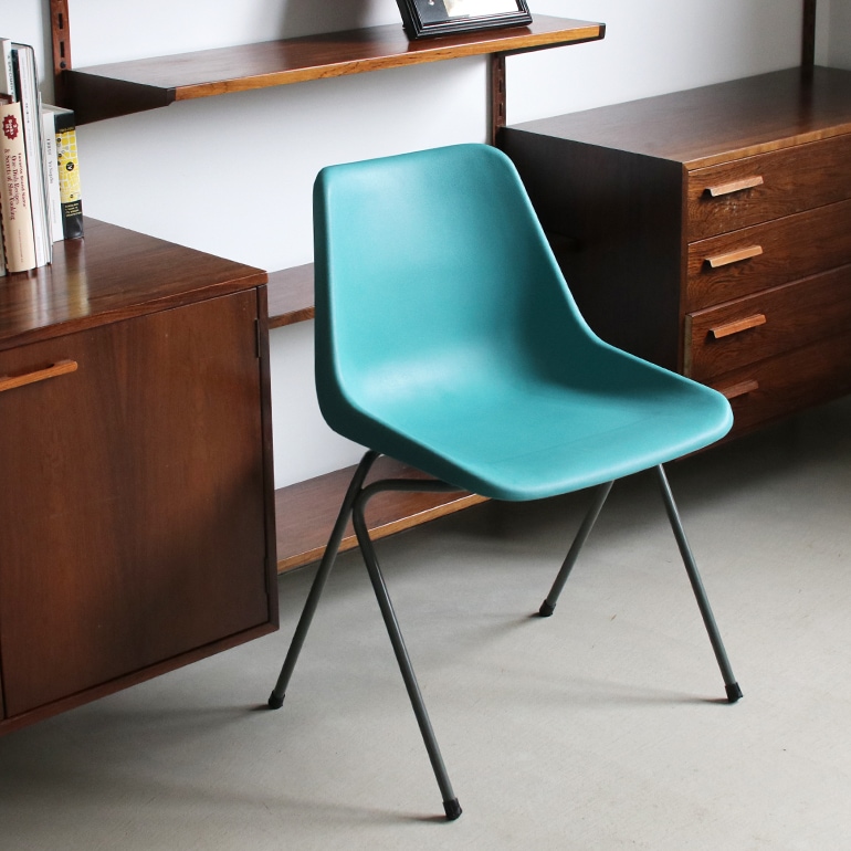 Hille ヒリー｜ROBIN DAY POLYSIDE CHAIR/ダークグレーフレーム (Teal)