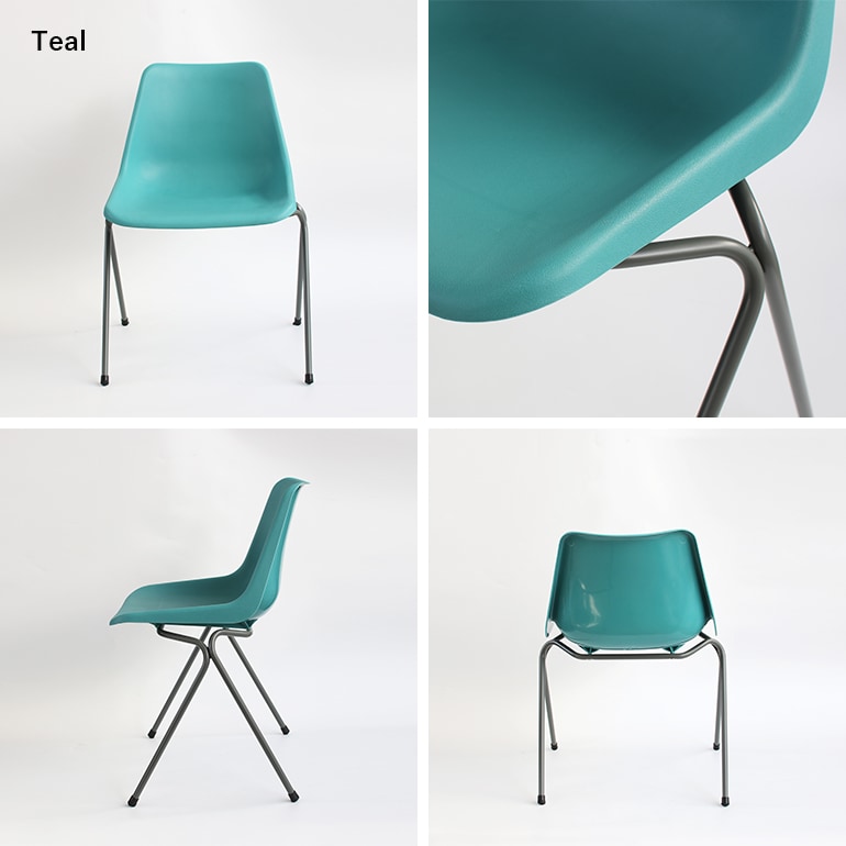 Hille ヒリー｜ROBIN DAY POLYSIDE CHAIR/ダークグレーフレーム (Teal)