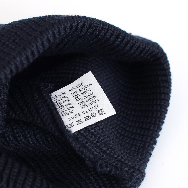 デッドストック イタリア ウールワッチキャップ ネイビー【A】