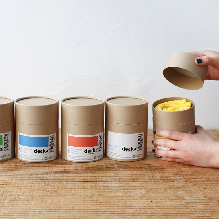 decka quality socks デカクォリティソックス｜CASED HEAVY WEIGHT PLAIN SOCKS ネオンオレンジ