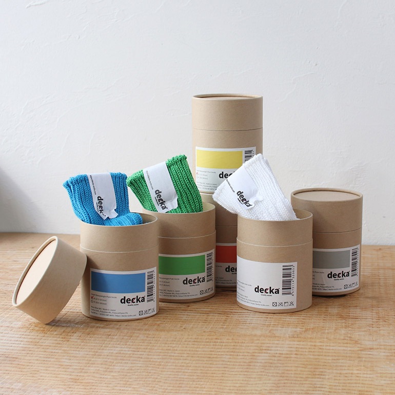 decka quality socks デカクォリティソックス｜CASED HEAVY WEIGHT PLAIN SOCKS ネオンオレンジ