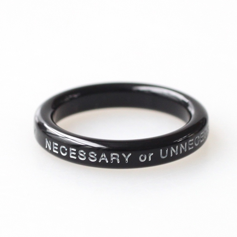 necessary or unnecessary ネセサリー オア アンネセサリー｜BUTTON RING 2　ブラック