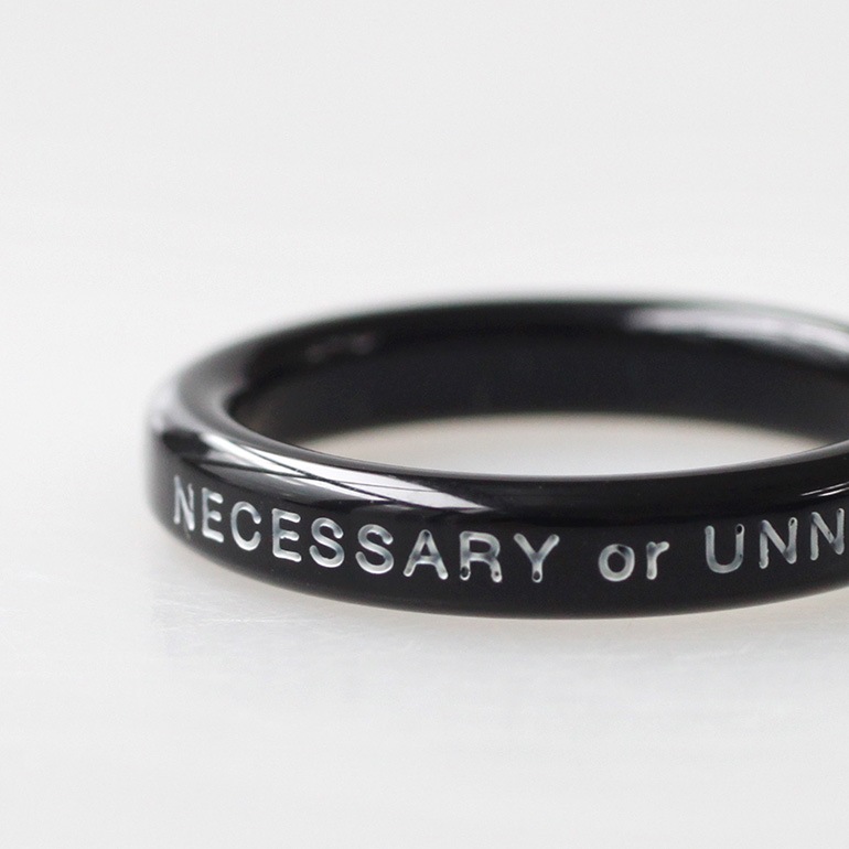 necessary or unnecessary ネセサリー オア アンネセサリー｜BUTTON RING 2　ブラック