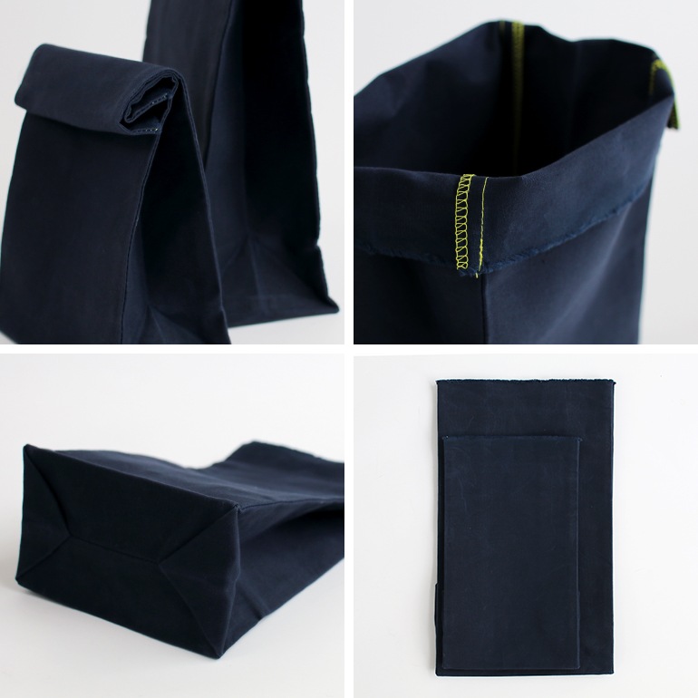 BROWN CANVAS BAG(L) ダークネイビー