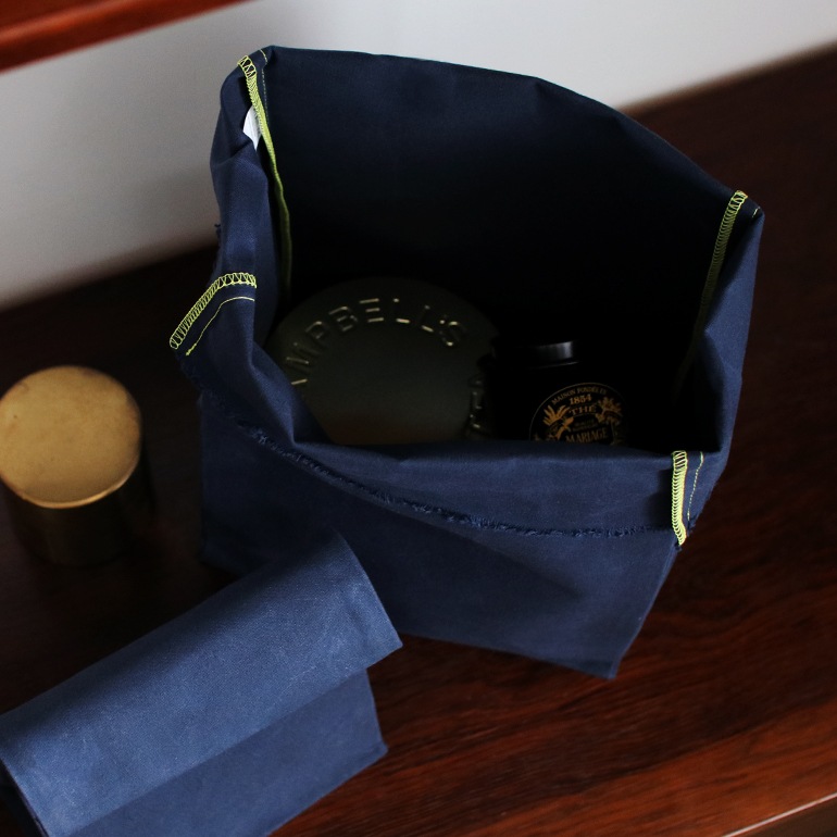 BROWN CANVAS BAG(L) ダークネイビー