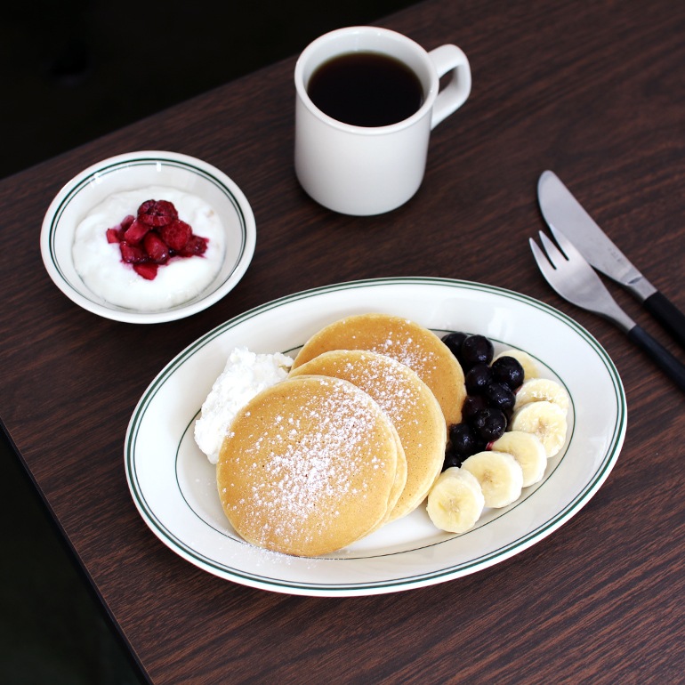 HOMER LAUGHLIN CHINA ホーマーラフリンチャイナ｜GREEN BAND OVAL PLATE
