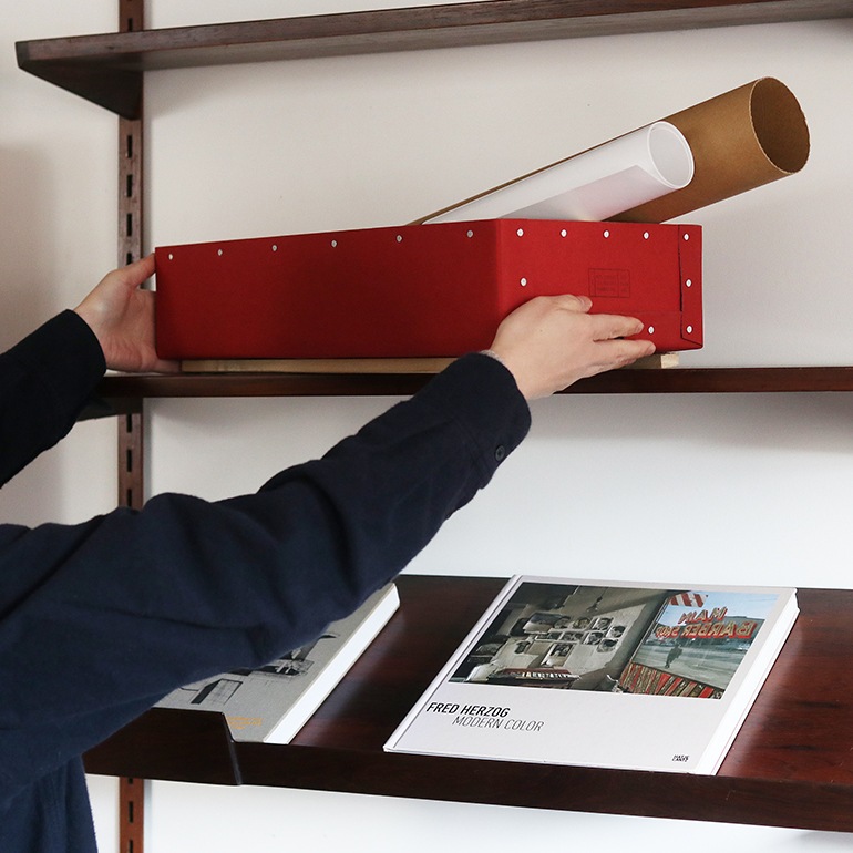 PUEBCO プエブコ｜WELDER PAPER STACKING BOX Organizer: Half 22cm ウェルダーペーパースタッキングボックス