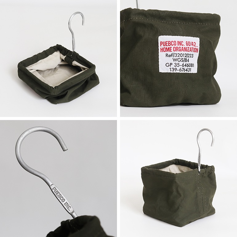 PUEBCO プエブコ｜VINTAGE MATERIAL HOOK BASKET SQUARE ビンテージ マテリアル フック バスケット スクエア