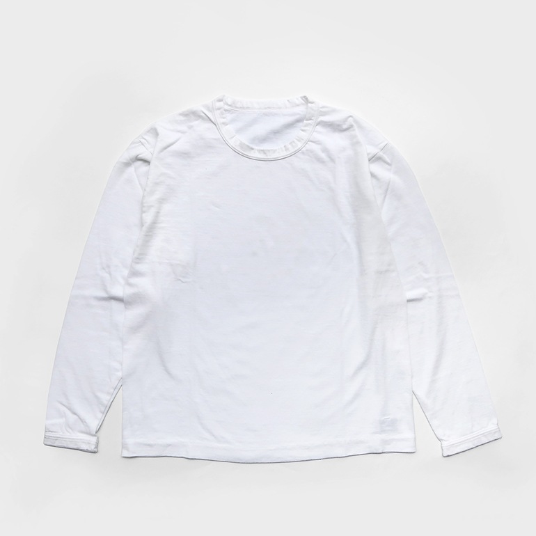 MAROBAYA マロバヤ｜丸胴Tシャツ長袖 白