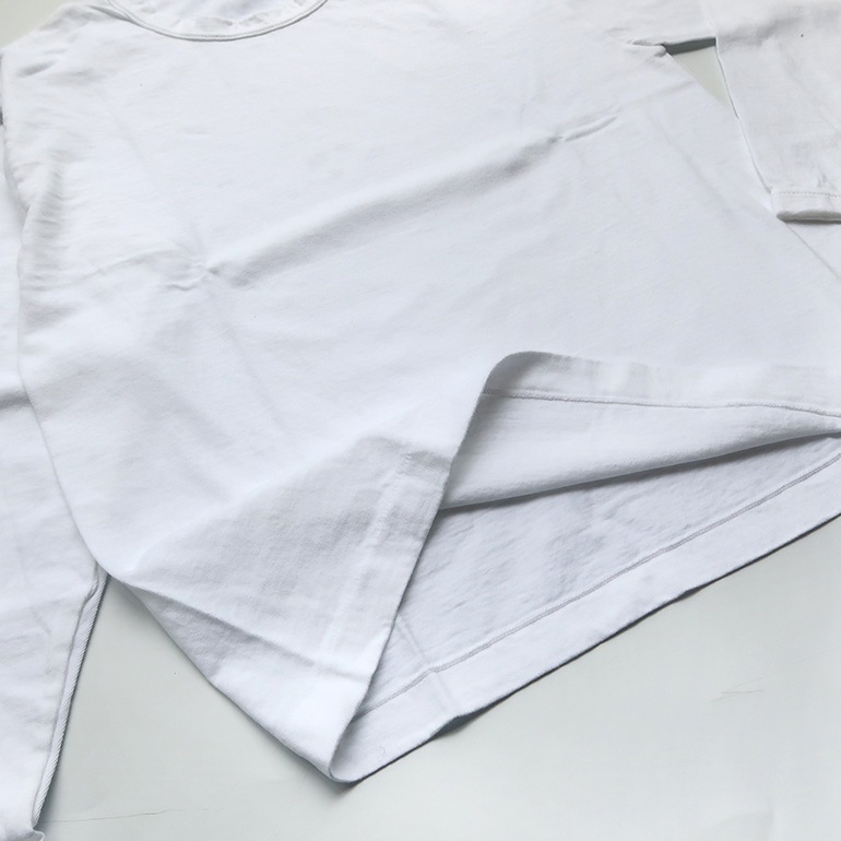 MAROBAYA マロバヤ｜丸胴Tシャツ長袖 白