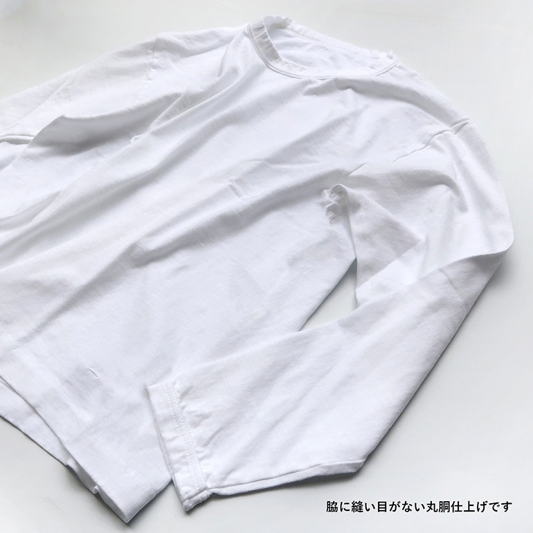 MAROBAYA マロバヤ｜丸胴Tシャツ長袖 白