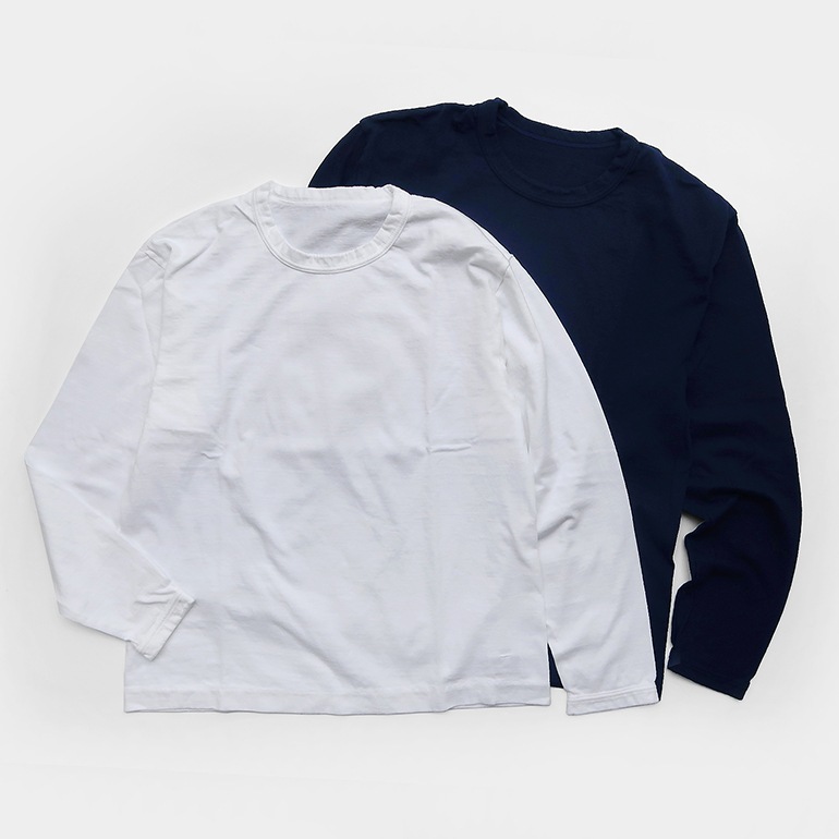 MAROBAYA マロバヤ｜丸胴Tシャツ長袖 白