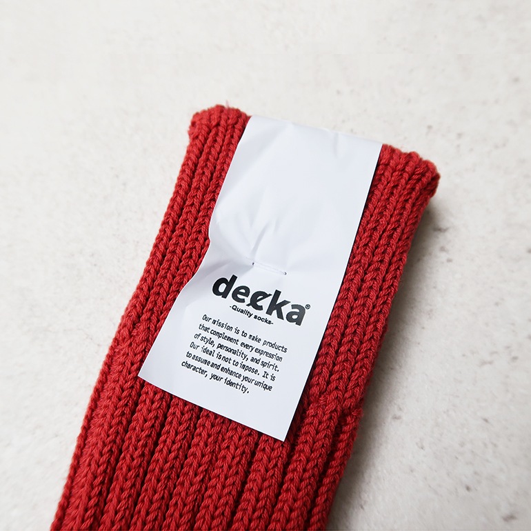 decka quality socks デカクォリティソックス｜CASED HEAVY WEIGHT PLAIN SOCKS バーガンディ