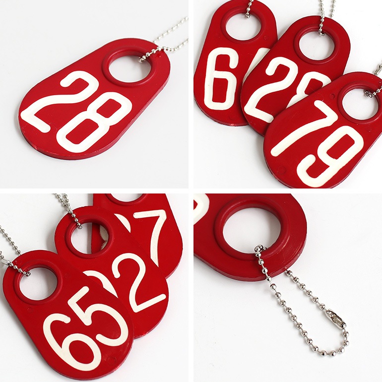 VINTAGE｜Red Cow Number Tag (1点販売)