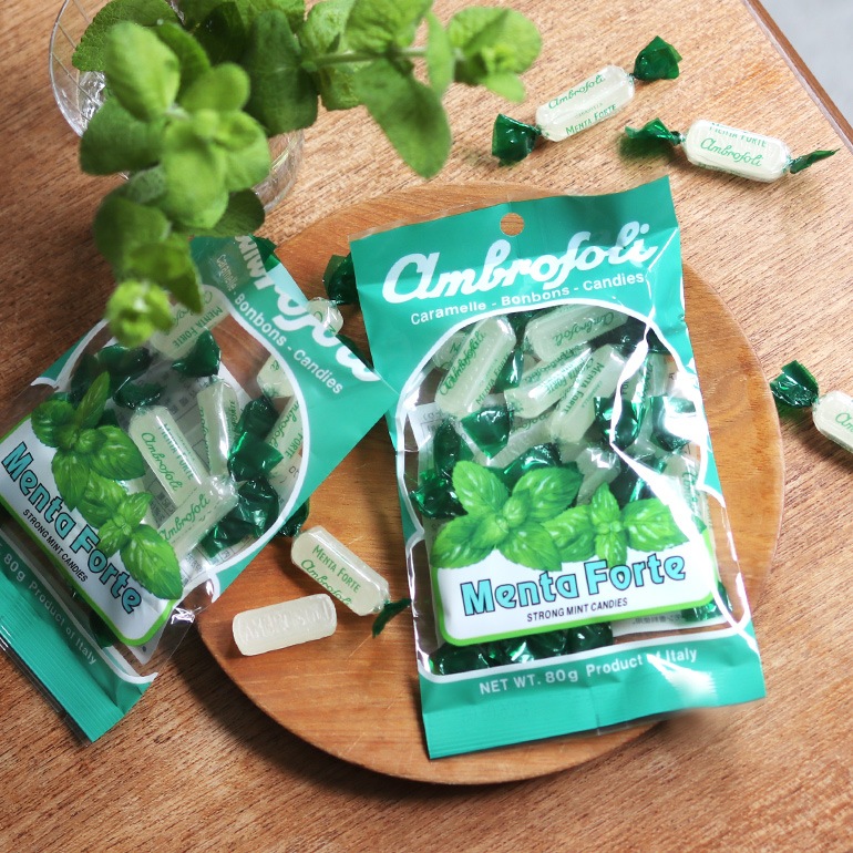 Ambrosoli アンブロッソリー｜ペパーミント キャンディ 袋入り(80g)