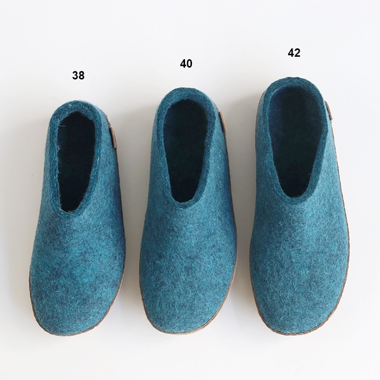 【取扱い終了/セール】glerups グレーラップ｜SLIP-ON WITH LEATHER SOLE (ルームシューズ)
