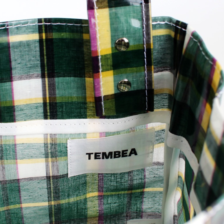 TEMBEA テンベア｜BAGUETTE TOTE MEDIUM　GINGHAM SMALL BLACK