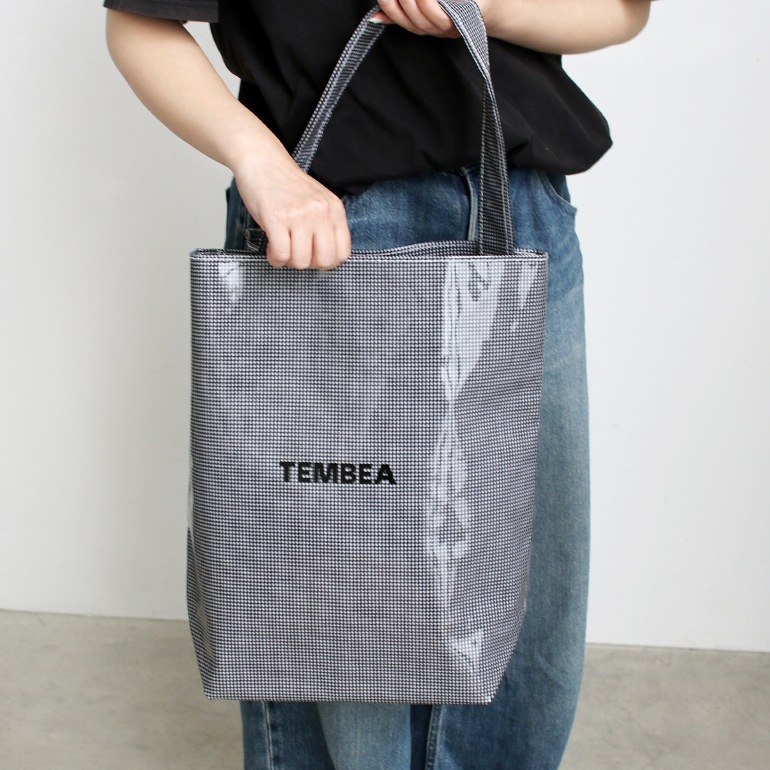 TEMBEA テンベア｜BAGUETTE TOTE MEDIUM　GINGHAM SMALL BLACK