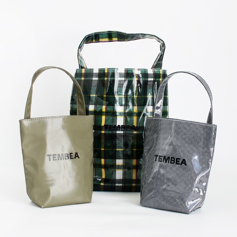 TEMBEA テンベア｜BAGUETTE TOTE MEDIUM GINGHAM SMALL BLACK 通販