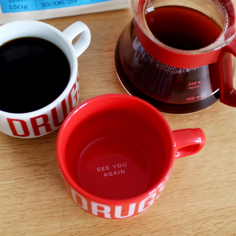 COFFEE SUPREME コーヒースプリーム｜MUGS NOT DRUGS STACKER MUG RED【SEE YOU AGAIN】