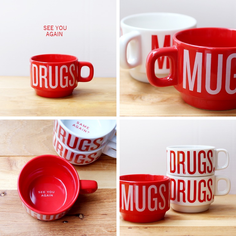COFFEE SUPREME コーヒースプリーム｜MUGS NOT DRUGS STACKER MUG RED【SEE YOU AGAIN】