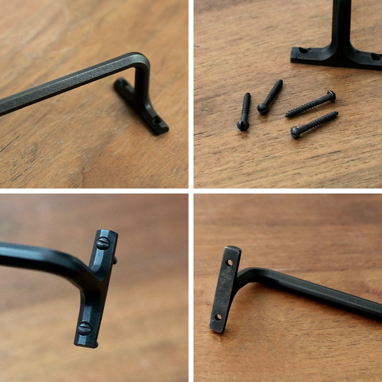 FUTAGAMI フタガミ｜タオルハンガー黒 【ネジ長】小