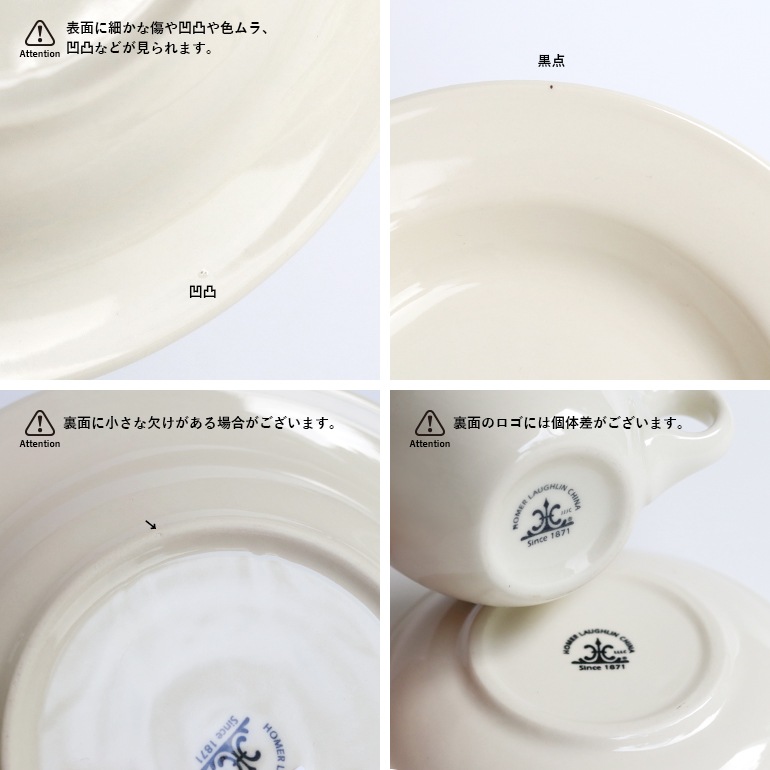 HOMER LAUGHLIN CHINA ホーマーラフリンチャイナ｜PLATE NARROW RIM【XL /26.7cm】