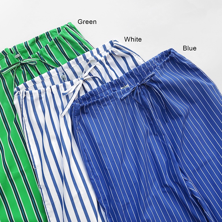 PUEBCO プエブコ｜COTTON STRIPE REGULAR PANTS【全3色】