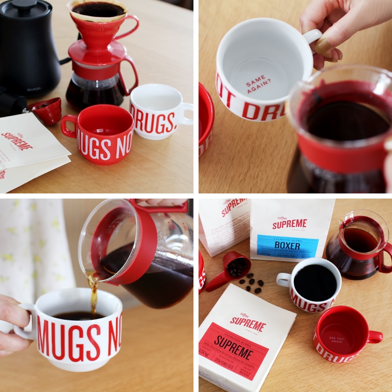 COFFEE SUPREME コーヒースプリーム｜MUGS NOT DRUGS STACKER MUG【SAME AGAIN】【BACK TO WORK】