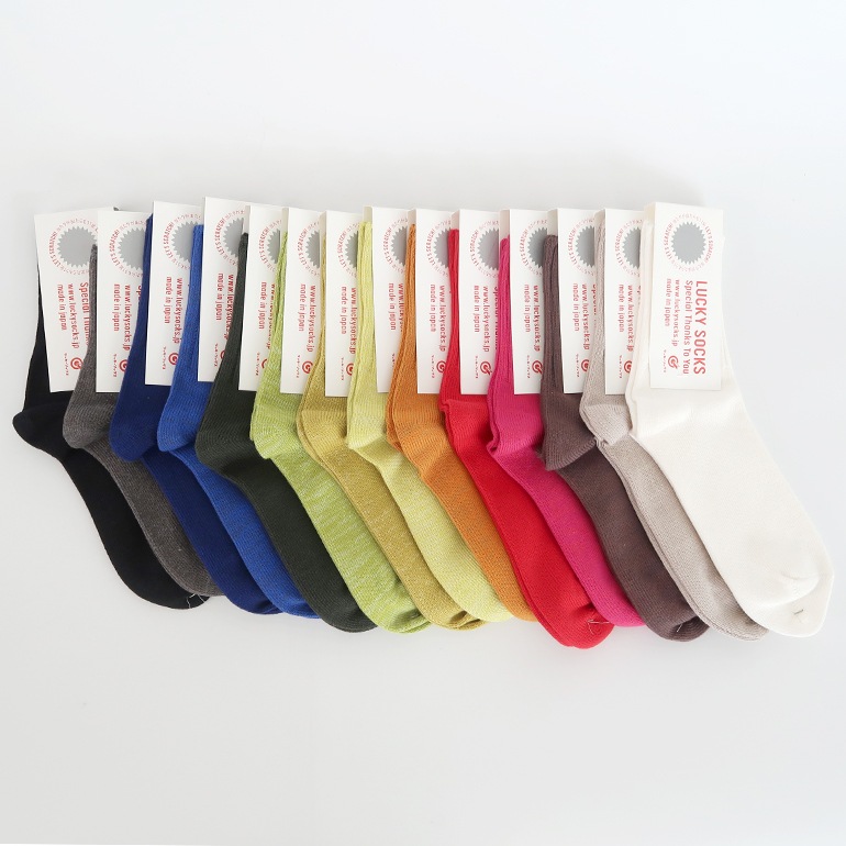 LUCKY SOCKS ラッキーソックス｜スムースアンクルソックス【全14色】
