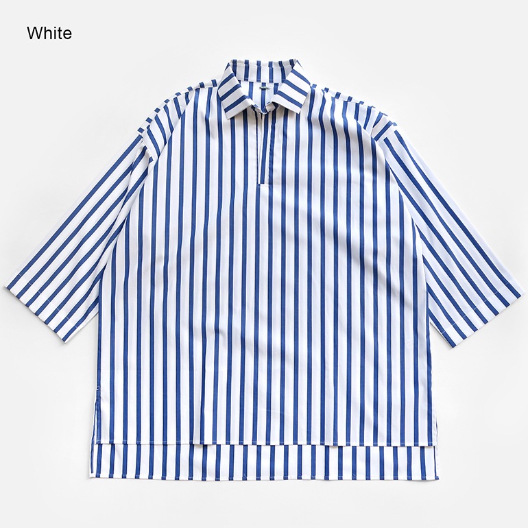 PUEBCO プエブコ｜COTTON STRIPE SHIRT / REGULAR COLLAR【全3色】