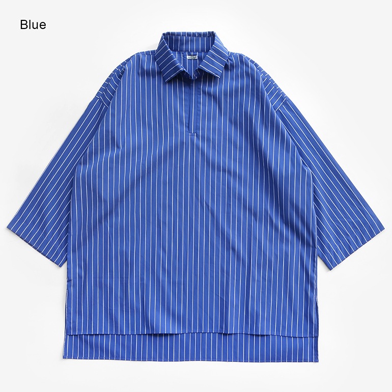 PUEBCO プエブコ｜COTTON STRIPE SHIRT / REGULAR COLLAR【全3色】