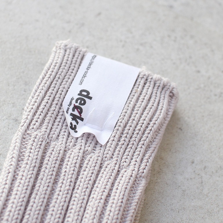 decka quality socks デカクォリティソックス｜CASED HEAVY WEIGHT PLAIN SOCKS シルバー