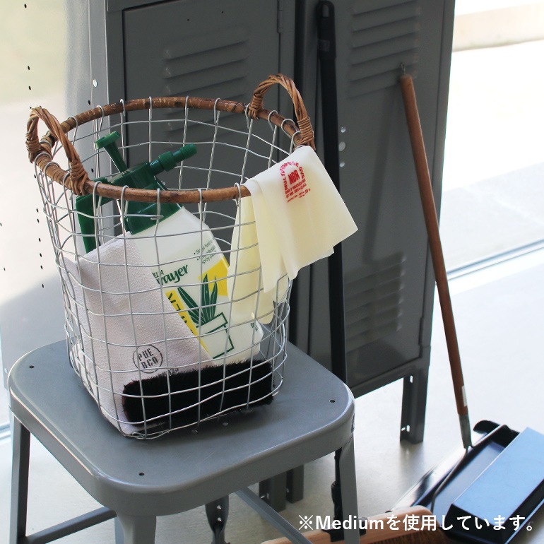 PUEBCO プエブコ｜RATTAN TOP WIRE BASKET(S)