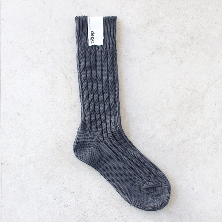 decka quality socks デカクォリティソックス｜CASED HEAVY WEIGHT PLAIN SOCKS ストーン