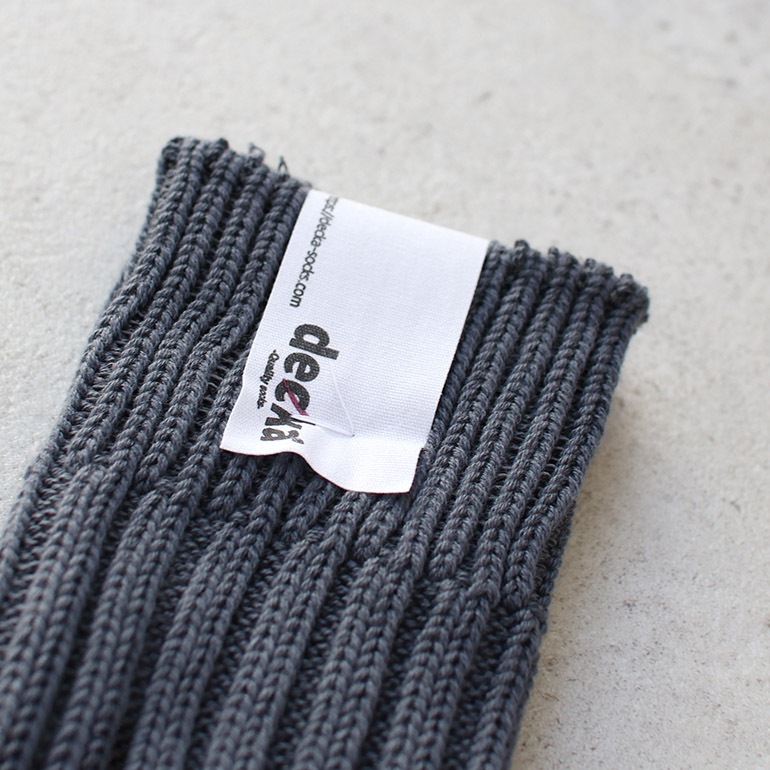 decka quality socks デカクォリティソックス｜CASED HEAVY WEIGHT PLAIN SOCKS ストーン