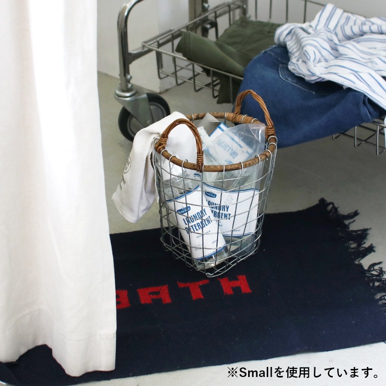 PUEBCO プエブコ｜RATTAN TOP WIRE BASKET(M)