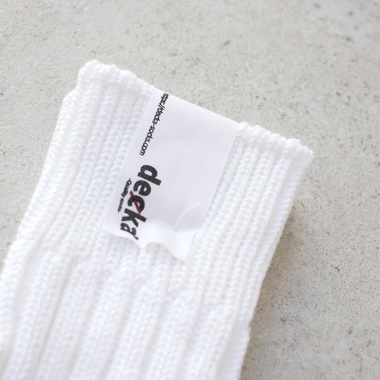 decka quality socks デカクォリティソックス｜CASED HEAVY WEIGHT PLAIN SOCKS ホワイト